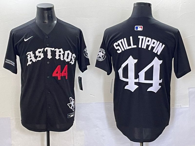 Men 2025 Houston Astros 44 Still Tippin Black Seven generations Joint Name Nike MLB Jersey style 7